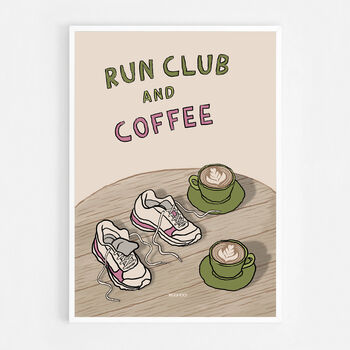 Run Club And Coffee Print, 8 of 9