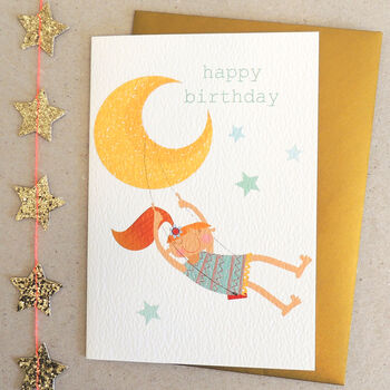 Girl's Happy Birthday Swing Card, 3 of 3