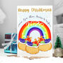 Rainbow Family Name Christmas Card, thumbnail 2 of 8