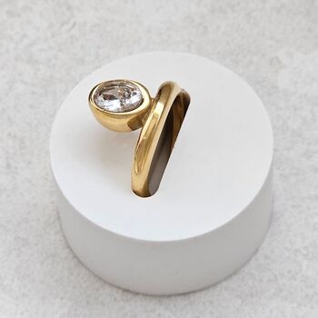 Floating Oval Diamond Ring, 4 of 9