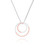 9ct Gold And Sterling Silver Double Circle Necklace, thumbnail 4 of 8