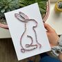 Personalised Liberty Print Wire Art Bunny, thumbnail 3 of 7