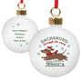 Personalised Dachshund Through… Bauble, thumbnail 4 of 4