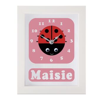 Personalised Children's Ladybird Clock, 9 of 10