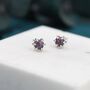 Cosmic Purple Opal Long Prong Stud Earrings, thumbnail 1 of 10