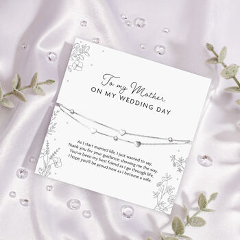 Sterling Silver Mother Of The Bride Wedding Day Bracelet In Gift Box, 2 of 6