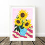 Colourful Sunflowers Still Life Print, thumbnail 6 of 9