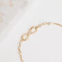 Gold Coloured Delicate Infinity Bracelet, thumbnail 3 of 3