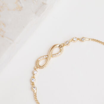Gold Coloured Delicate Infinity Bracelet, 3 of 3