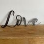 'Love' Metal Word Sign Wall Art Decoration, thumbnail 1 of 5