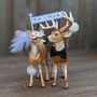 Personalised Wedding Buck And Doe Animal Cake Toppers, thumbnail 4 of 6