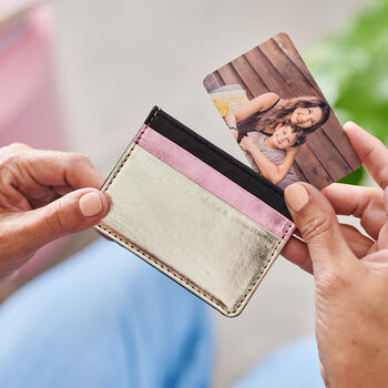 Personalised Leather Card Holder With Photo, 4 of 4