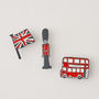Set Of Three London Bus, Queen's Guard, Union Jack, thumbnail 3 of 7
