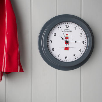 Customisable Red Lighthouse Wall Clock, 2 of 7