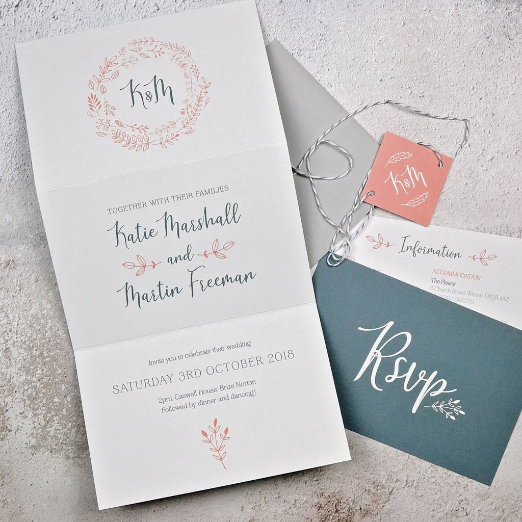 Simple Wedding Reception Invitations 6