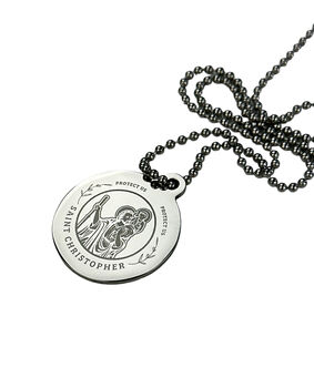 Personalised St Christopher Hanging Car Charm, 3 of 5