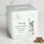 Personalised Baby Bunny Money Box, thumbnail 2 of 7