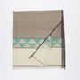 Handwoven Cotton/Wool Scarf With Geometric Border, thumbnail 7 of 8