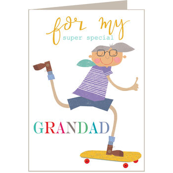 Skateboard Grandad Greetings Card, 2 of 4