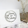 Personalised Silver Garland Be My Godmother Card, thumbnail 1 of 8