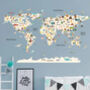 World Map Wildlife Animals Removable Wall Sticker, thumbnail 3 of 6