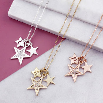 Personalised Star Necklace With Swarovski Elements By J&S Jewellery