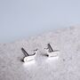 Sterling Silver Whale Stud Earrings, thumbnail 3 of 7