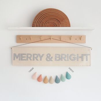 Merry And Bright Christmas Wall Or Tree Hanging, 4 of 12