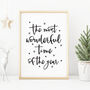 The Most Wonderful Time Of The Year Christmas Print, thumbnail 1 of 3