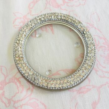 Glass Diamanté Candle Plate, 3 of 5