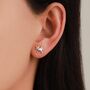 Sterling Silver Cute Axolotl Stud Earrings, thumbnail 7 of 12