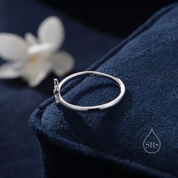 Sterling Silver Forget Me Not Ring, 3 of 10