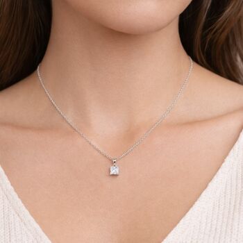 Shikaku Sterling Silver Plated Stone Pendant Necklace, 2 of 4