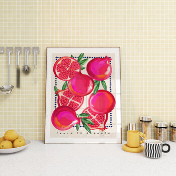 Pomegranate Art Print Fruit Illustration, 7 of 7
