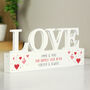 Personalised Red Hearts Wooden Love Ornament, thumbnail 1 of 3