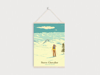 Serre Chevalier Ski Resort Travel Poster Art Print, 6 of 8