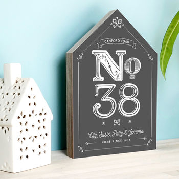 Personalised House Number New Home Wooden Block, 3 of 4
