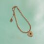 Peridot Heart Charm Rope Bracelet, thumbnail 3 of 8