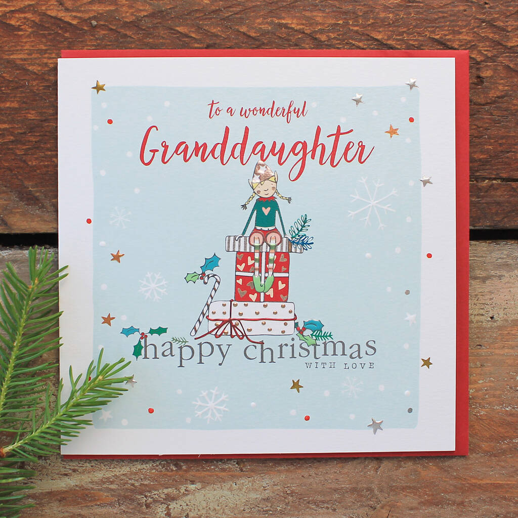 Wonderful Granddaughter Christmas Card By Molly Mae®