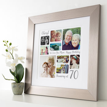 Personalised 70th Birthday Square Photo Collage, 7 of 11