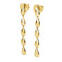 Designer Tear Drop Earrings In 18ct Gold Vermeil, thumbnail 1 of 5