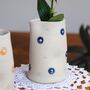 White Jug Vase With Dimples And Dots, thumbnail 2 of 6