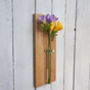 Wall Mounted Wood And Glass Vase, thumbnail 3 of 7