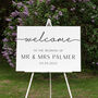 Minimal Script Personalised Wedding Welcome Sign, thumbnail 2 of 4