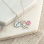 Silver Plated Scorpio, Initial And Birthstone Necklace, thumbnail 1 of 6