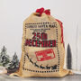 Santa Mail Eco Jute Christmas Sack Christmas Gift Sack, thumbnail 6 of 8