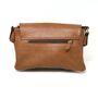 Multi Compartment Womens Leather Handbag Shoulder Bag In Tan Brown, thumbnail 3 of 5