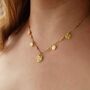 Bohemian Dainty Coin Necklace, thumbnail 2 of 3