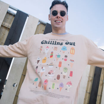 Chilling Out Men's Ice Cream Guide Sweatshirt, 2 of 4