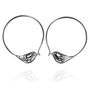 Silver Bird Hoop Earrings With Rubies, thumbnail 3 of 6
